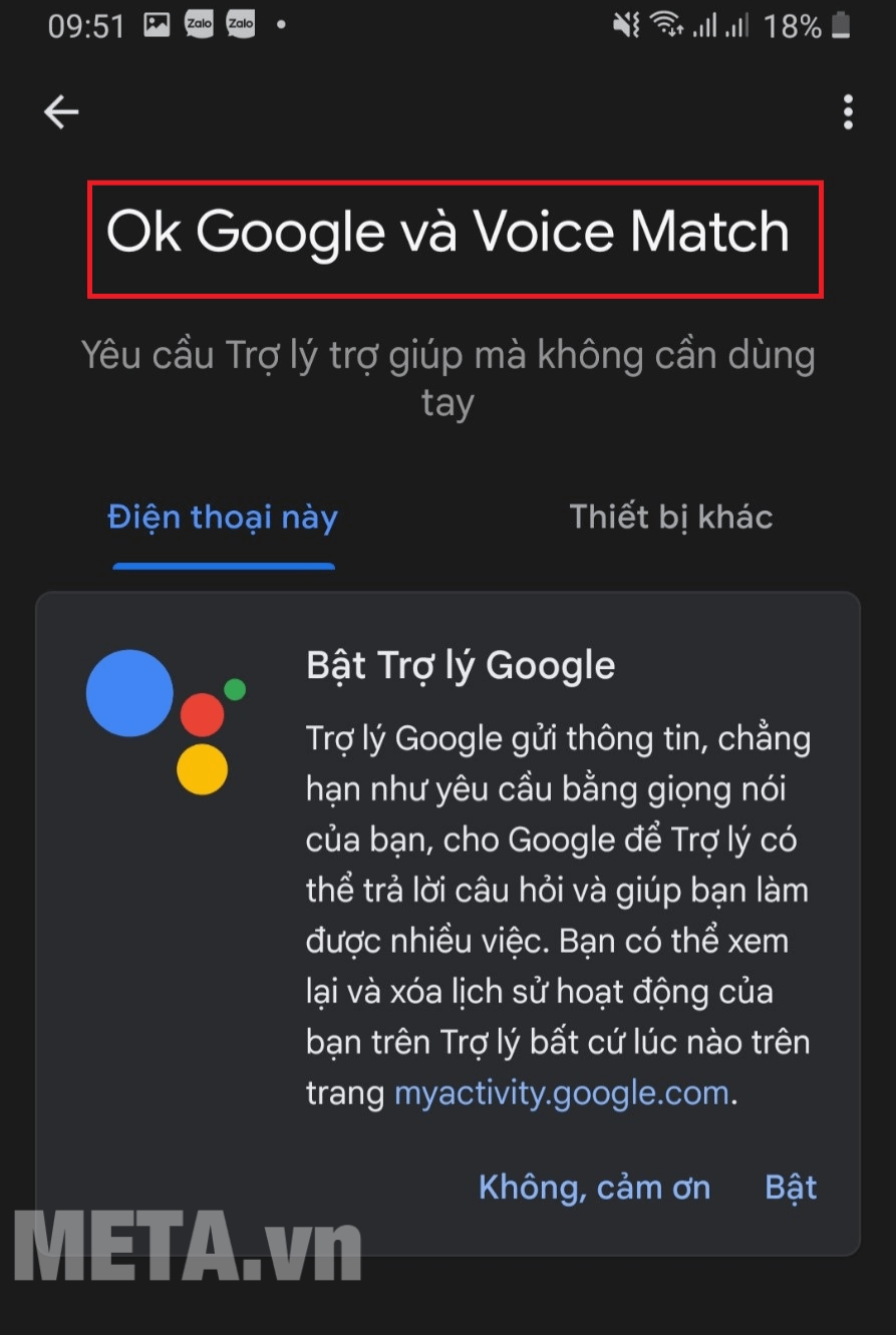 Khi tắt Google Assistant cũng đồng nghĩa với việc bạn tắt giọng nói Google trên Android