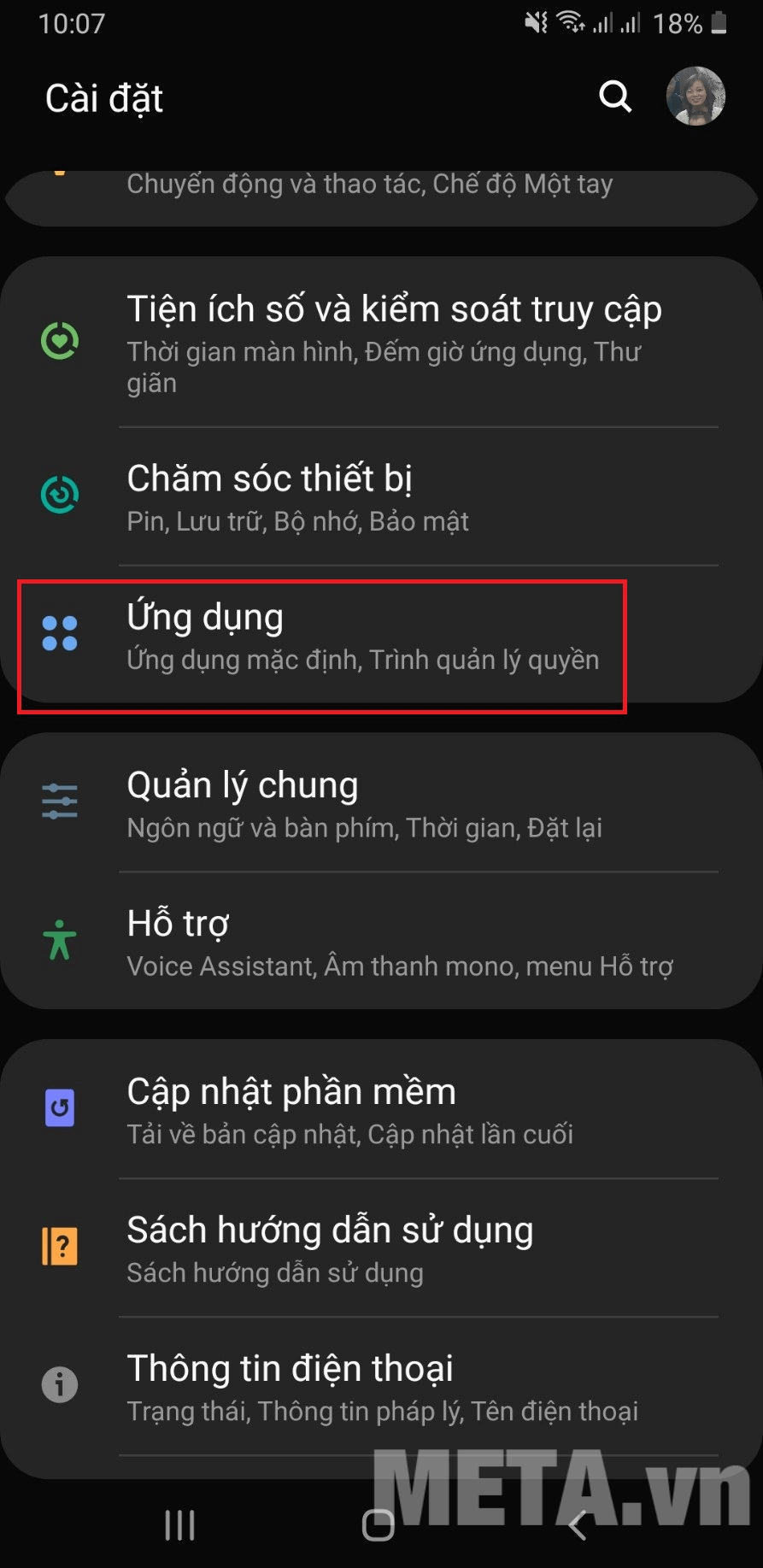 Chọn Ứng dụng