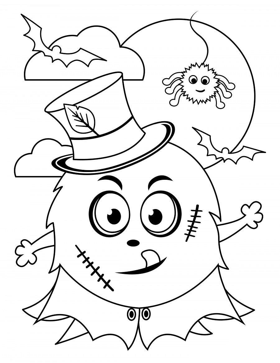 Tranh tô màu Halloween, hình Halloween tô màu cho bé đẹp nhất