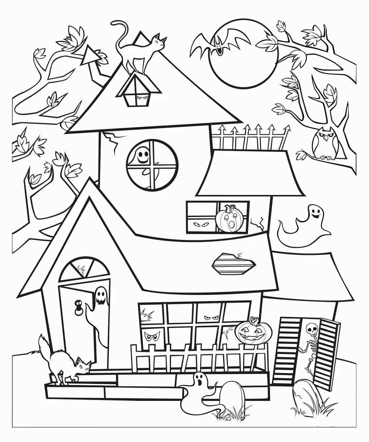 Tranh tô màu Halloween, hình Halloween tô màu cho bé đẹp nhất