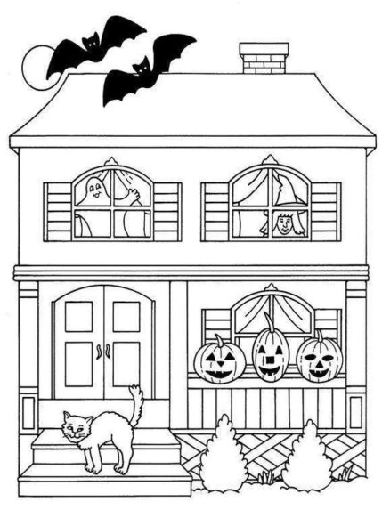 Tranh tô màu Halloween, hình Halloween tô màu cho bé đẹp nhất