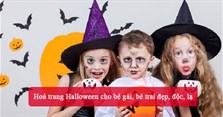 Hoá trang Halloween cho bé gái, bé trai đẹp, độc, lạ