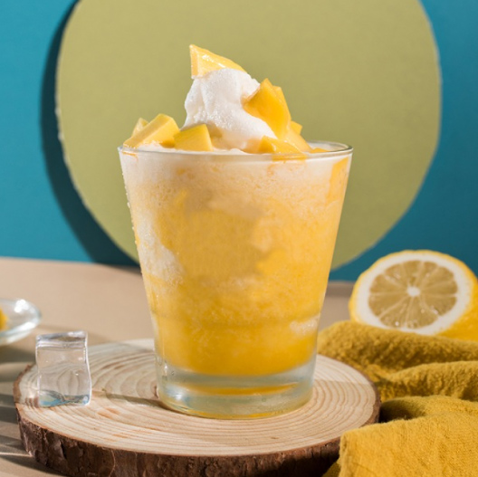 Thành phẩm món xoài cốt dừa tuyết ngon