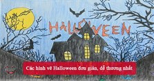 Các hình vẽ Halloween đơn giản, dễ thương nhất