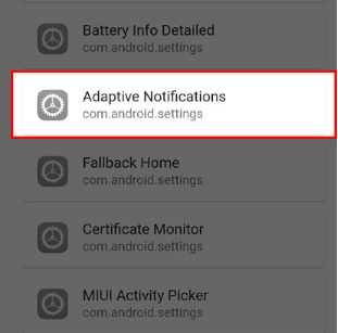 Chọn tính năng Adaptive Notifications để xem những tin nhắn Messeger đã gỡ bỏ
