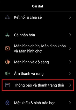 Truy cập vào mục Cài đặt để xem tin nhắn đã thu hồi trên Zalo trên Oppo