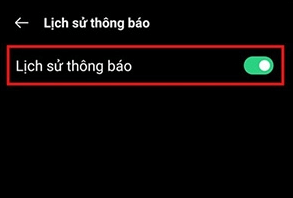 Nhấn vào Lịch sử thông báo để xem tin nhắn đã thu hồi trên Zalo trên Oppo