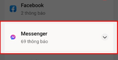 Nhấn vào Messenger để xem tin nhắn Messenger đã thu hồi