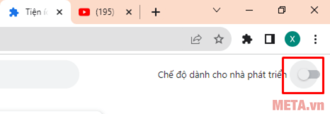 Bạn bật trạng thái Chế độ dành cho nhà phát triển