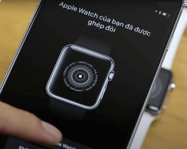 Khi iPhone nhận ra được Apple Watch là bạn đã thực hiện xong thao tác ghép đôi 2 thiết bị
