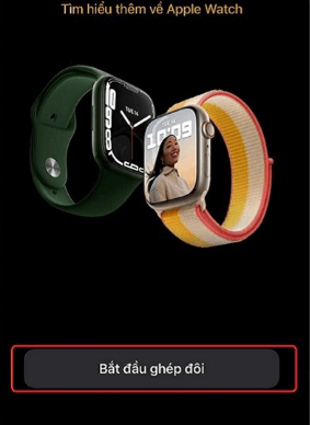 Chọn Bắt đầu ghép đôi để bắt đầu kết nối điện thoại với đồng hồ thông minh