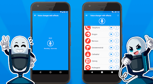 Ứng dụng Voice Changer With Effects thay đổi giọng nói khi gọi điện thoại