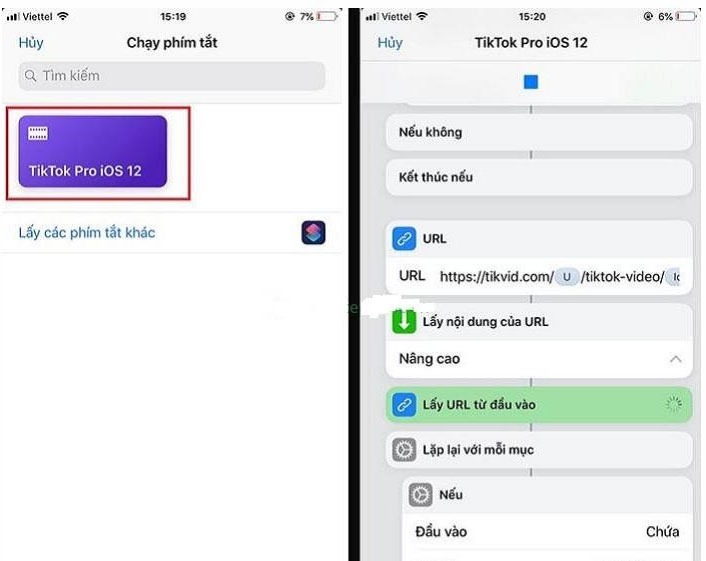 Hướng dẫn tải, lưu video TikTok không logo bằng cài đặt Shortcuts