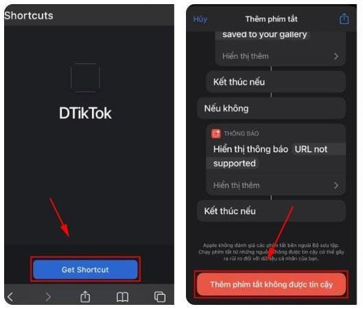 Hướng dẫn tải, lưu video TikTok không logo bằng cài đặt Shortcuts