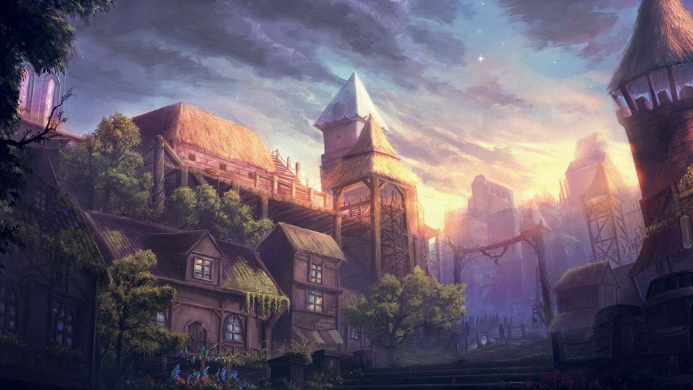 Hình nền máy tính anime phong cảnh