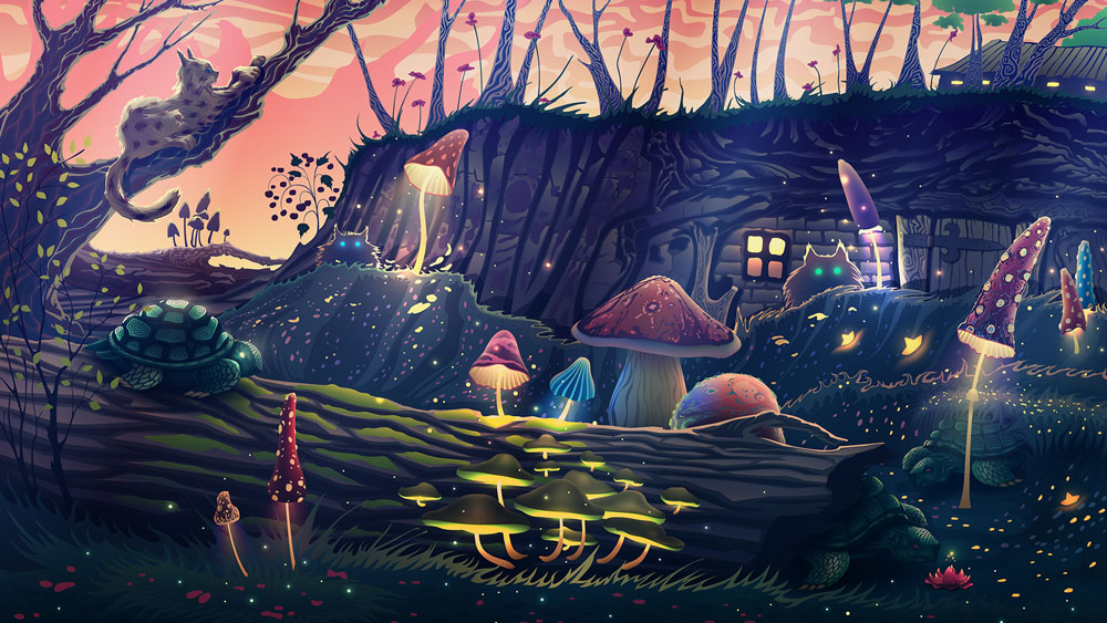 Hình nền máy tính anime phong cảnh