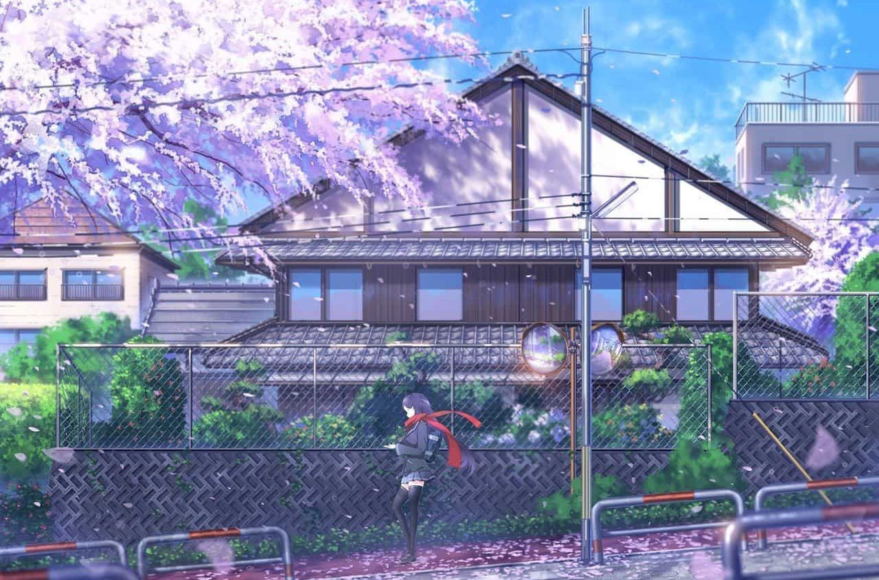 Hình nền máy tính anime phong cảnh
