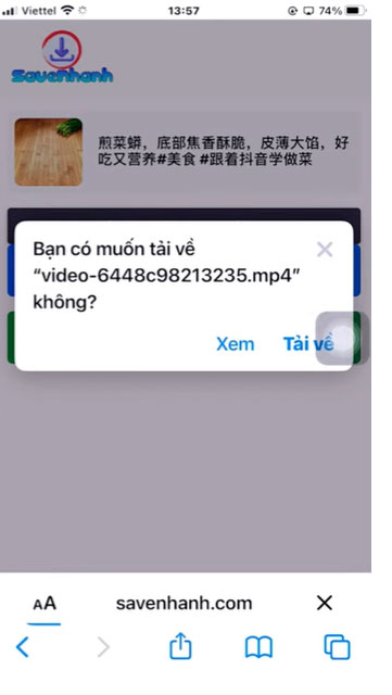 Cách tải video TikTok Trung Quốc không logo trên iPhone