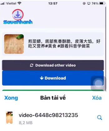 Cách tải video TikTok Trung Quốc không logo trên iPhone
