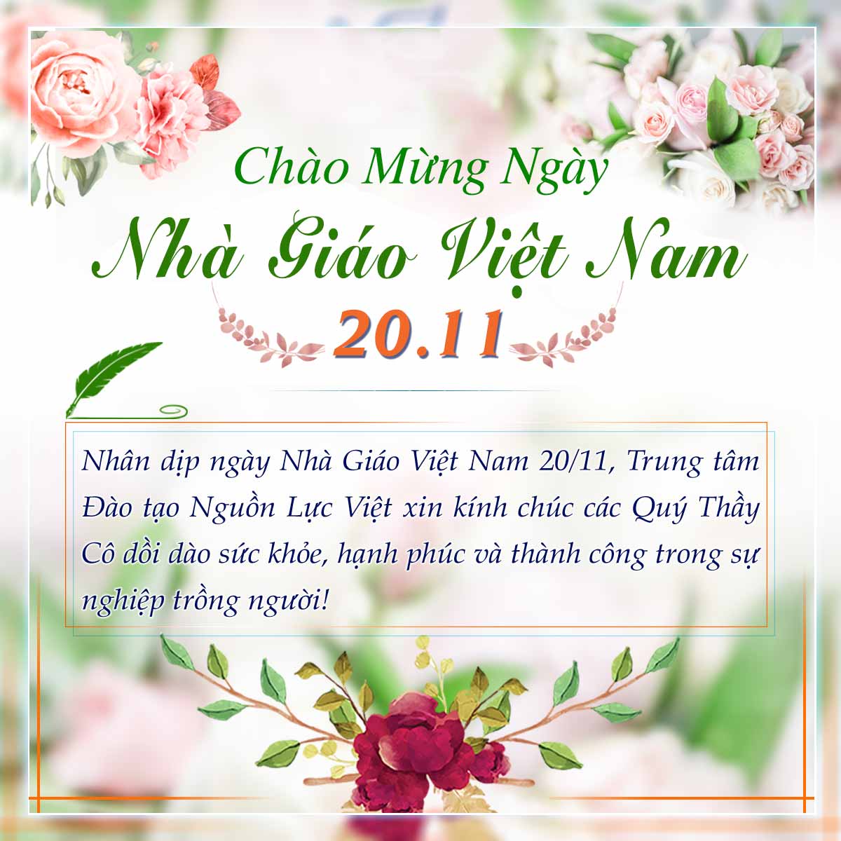 Hình ảnh chúc mừng 20/11