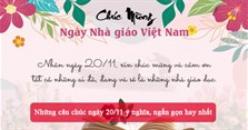 Những câu chúc ngày 20/11 ý nghĩa, ngắn gọn hay nhất