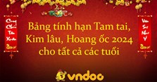 Bảng tính hạn Tam tai, Kim lâu, Hoang ốc 2024 cho tất cả các tuổi