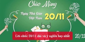 Lời chúc 20/11 dài và ý nghĩa hay nhất