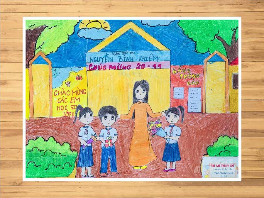 Tranh tri ân thầy cô