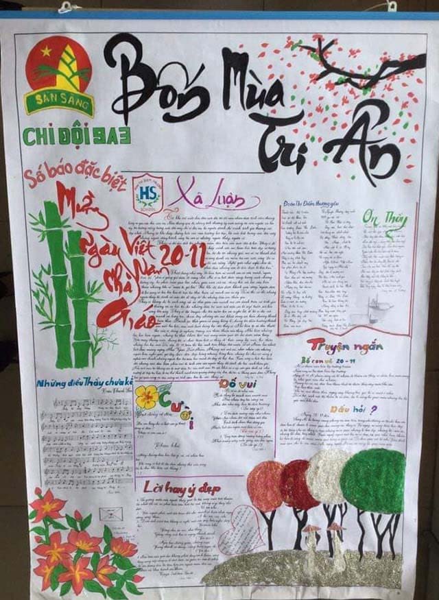 Truyện ngắn ngày 20/11 làm báo tường