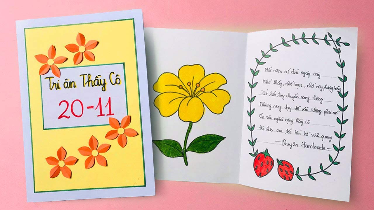 Thiệp 20/11 tặng thầy cô đẹp