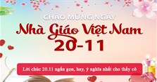 Lời chúc 20.11 ngắn gọn, hay, ý nghĩa nhất cho thầy cô