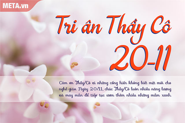 Mẫu thiệp chúc mừng 20 tháng 11 điện tử