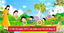 12 Bài thơ ngày 20/11 của mầm non cho trẻ tặng cô