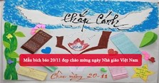 Mẫu bích báo 20/11 đẹp chào mừng ngày Nhà giáo Việt Nam