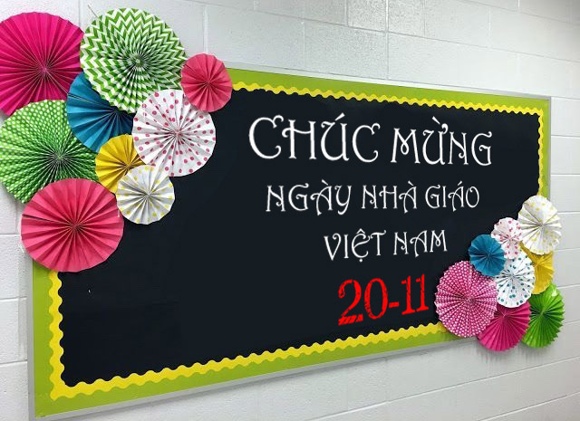 Mẫu bảng trang trí 20/11 cho cô giáo mầm non