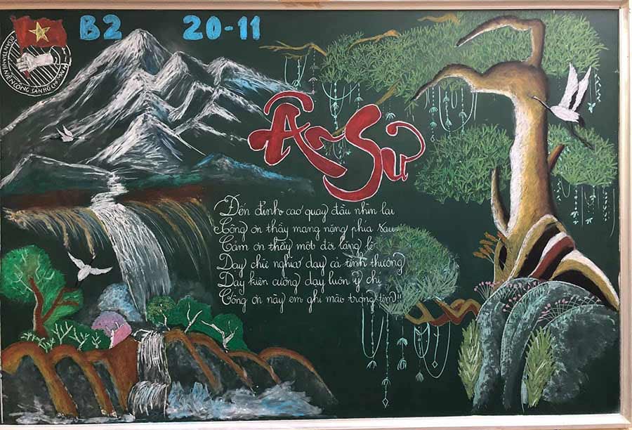 Hình trang trí bảng 20/11 đẹp, độc đáo tặng thầy cô