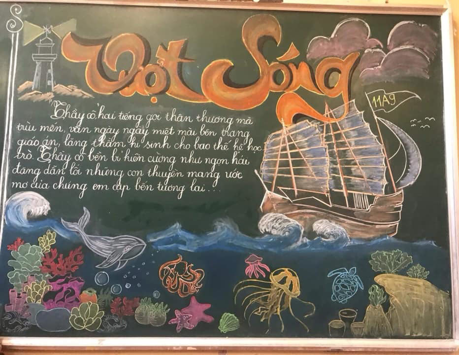 Hình trang trí bảng 20/11 đẹp, độc đáo tặng thầy cô