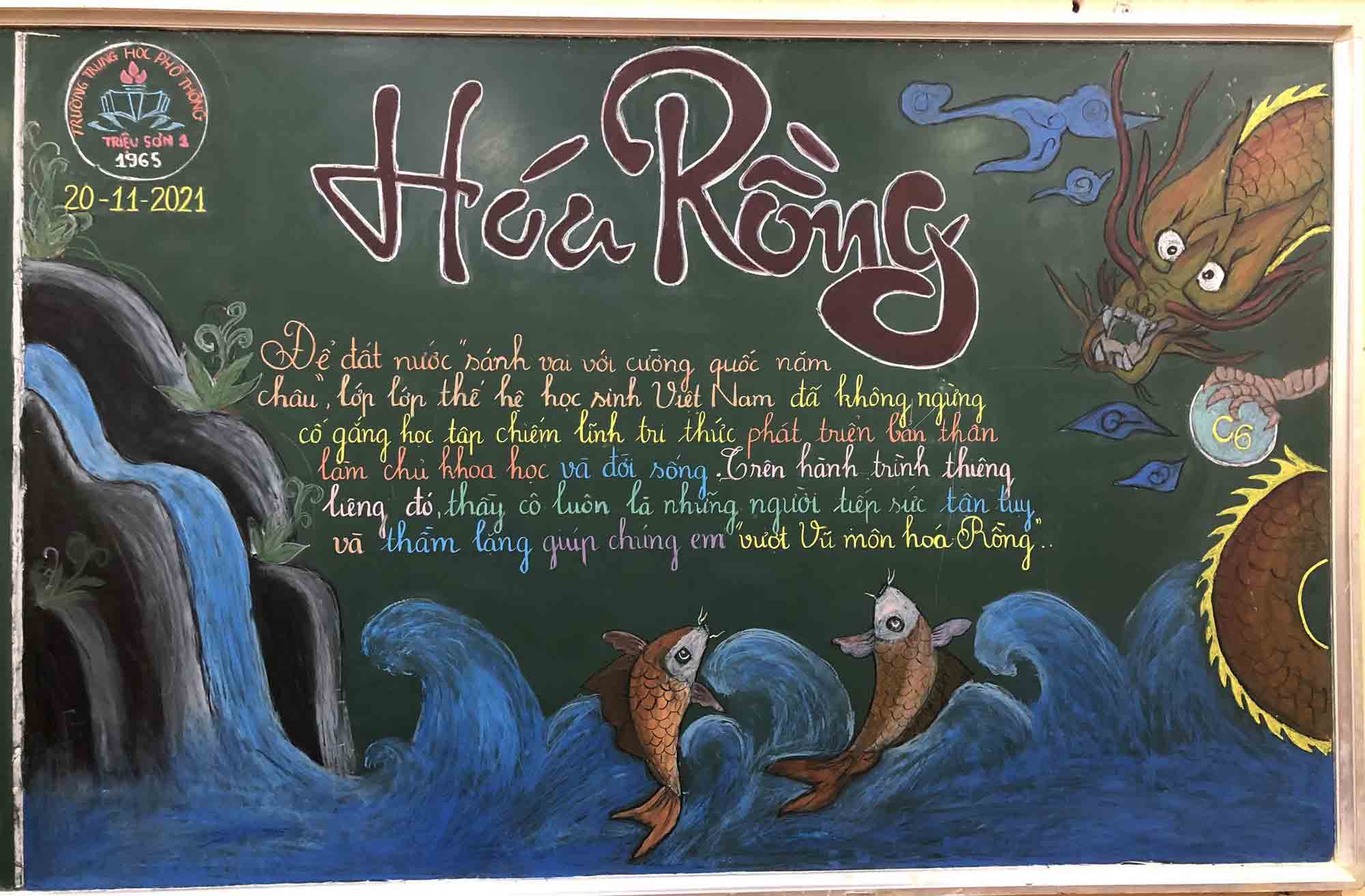 Hình trang trí bảng 20/11 đẹp, độc đáo tặng thầy cô