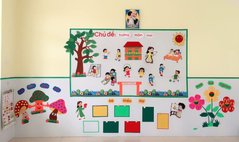 Bảng trang trí 20/11 đẹp nhất cho mầm non