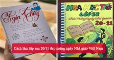 Cách làm tập san 20/11 đẹp mừng ngày Nhà giáo Việt Nam