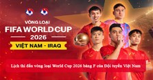 Lịch thi đấu vòng loại World Cup 2026 bảng F của Đội tuyển Việt Nam