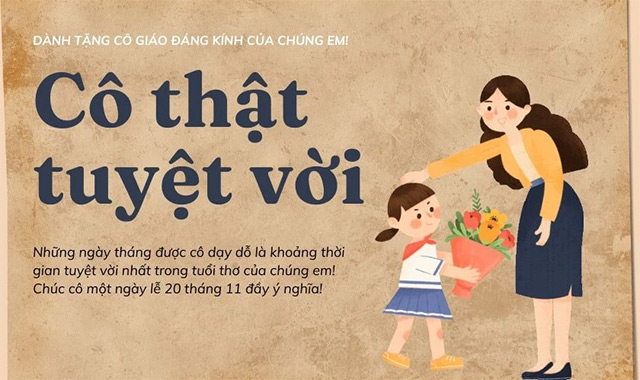 Mẫu phông chữ chào mừng ngày nhà giáo Việt Nam