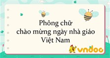Phông chữ chào mừng ngày nhà giáo Việt Nam