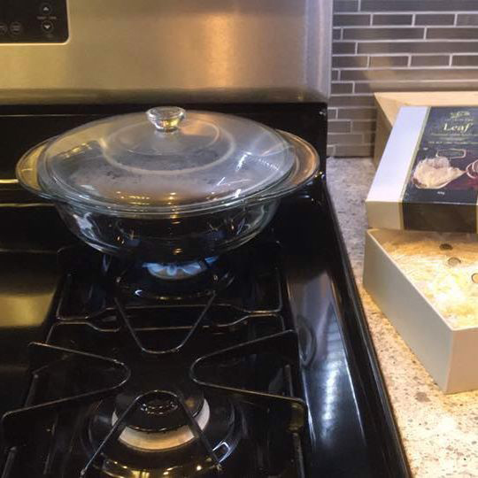 Chưng yến bằng bếp ga