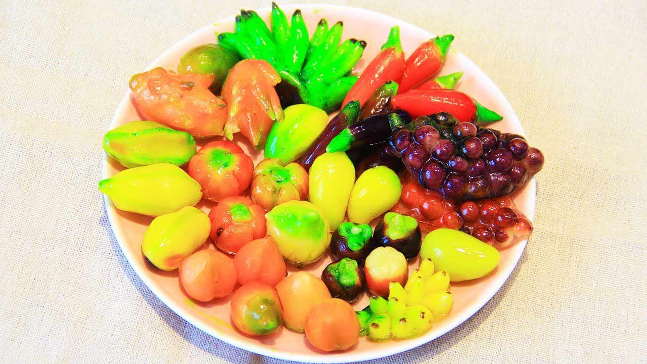 Thành phẩm món bánh đậu xanh trái cây