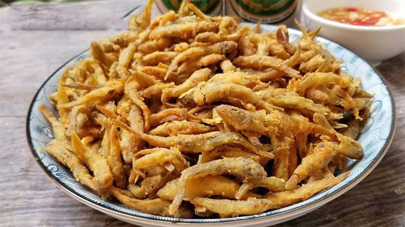 Thành phẩm món cá bống chiên giòn