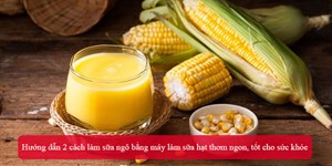 Hướng dẫn 2 cách làm sữa ngô bằng máy làm sữa hạt thơm ngon, tốt cho sức khỏe