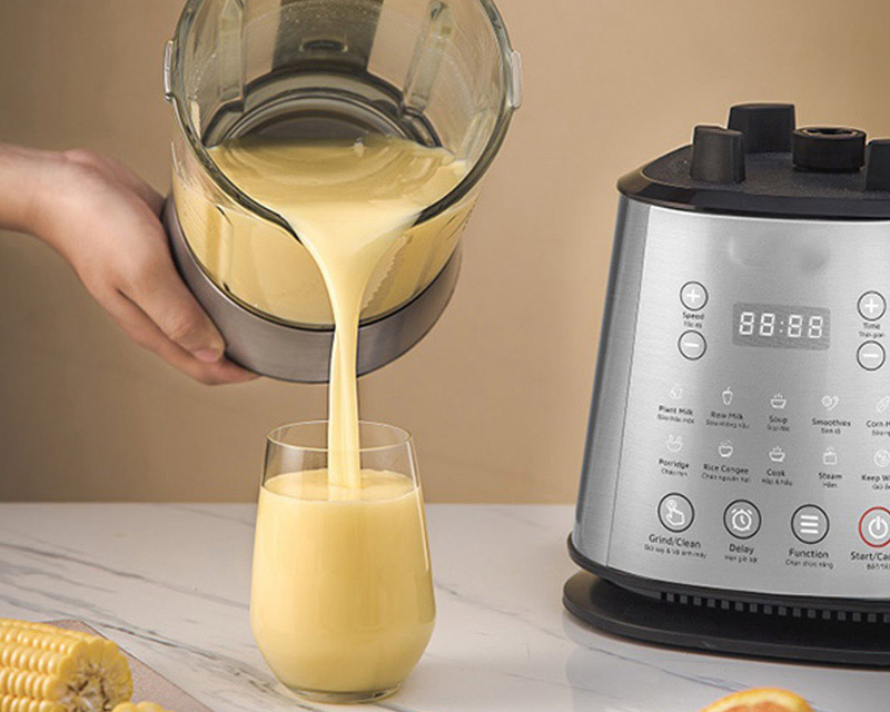 Làm sữa ngô bằng máy làm sữa hạt