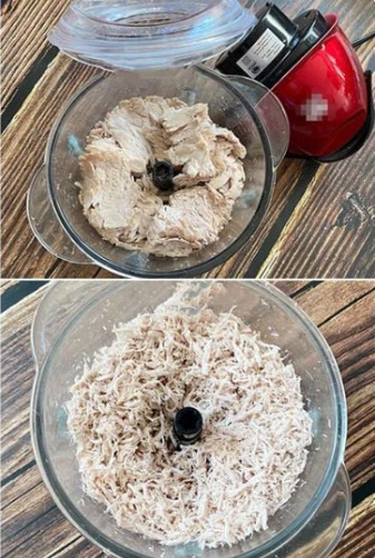 Xé thịt lợn làm ruốc