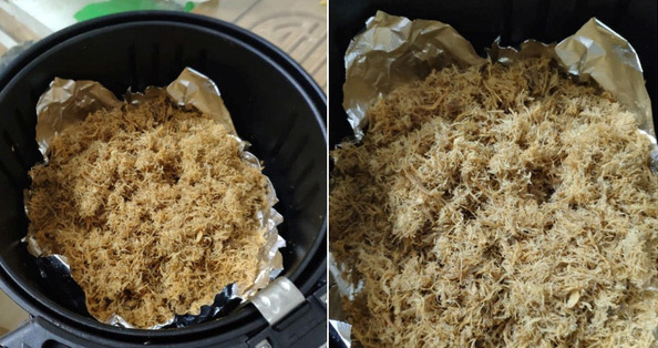 Làm ruốc bằng nồi chiên không dầu